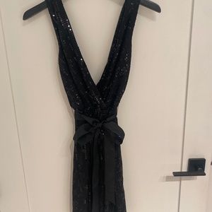 Express Black Sequined Dress